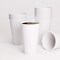 16oz Hot Cups - Set of 100, premium quality food safe coffee cups, FDA-compliant recyclable paper cups, single wall cups for hot and cold drinks, disposable 16oz white party cups